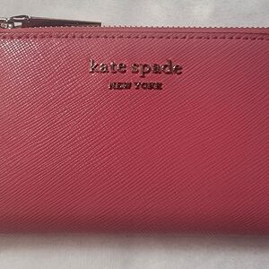 kate spade New York Pink Wallet - Saffiano Zip Wallet